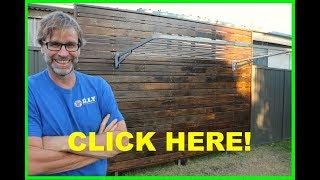 How to Build a Wooden Fence Screen out of Recycled Wood. This Reclaimed Timber Privacy Screen doubles up as Wooden 