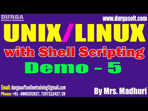UNIX/LINUX tutorials || Demo - 5 || by Mrs. Madhuri on 31-10-2023 @8AM IST