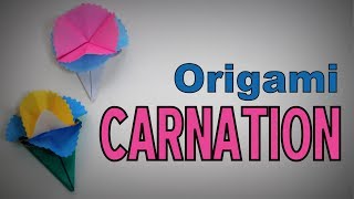 Origami - How to make a CARNATION Flower