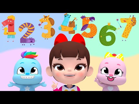 Learn Colors <strong>with</strong> 1234567 Seven <strong>Steps</strong> Number Song nursery rhymes song नंबर गीत | Super Lime And Toys