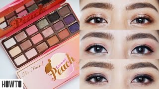 [HOWTO & SWATCH] ฮาวทูแต่งตาโทนสีพีช3ลุคด้วย TOO FACED SWEET PEACH PALETTE | Bucciime