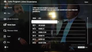 Sony tv kanal sıralama W, WD ve R serileri serileri ( lunix ) kanal düzenleme