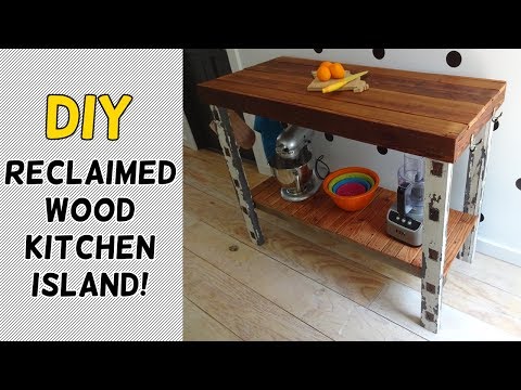 DIY Reclaimed Wood Kitchen Island!