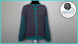 Adult Crochet Cardigan Part 3 of 3