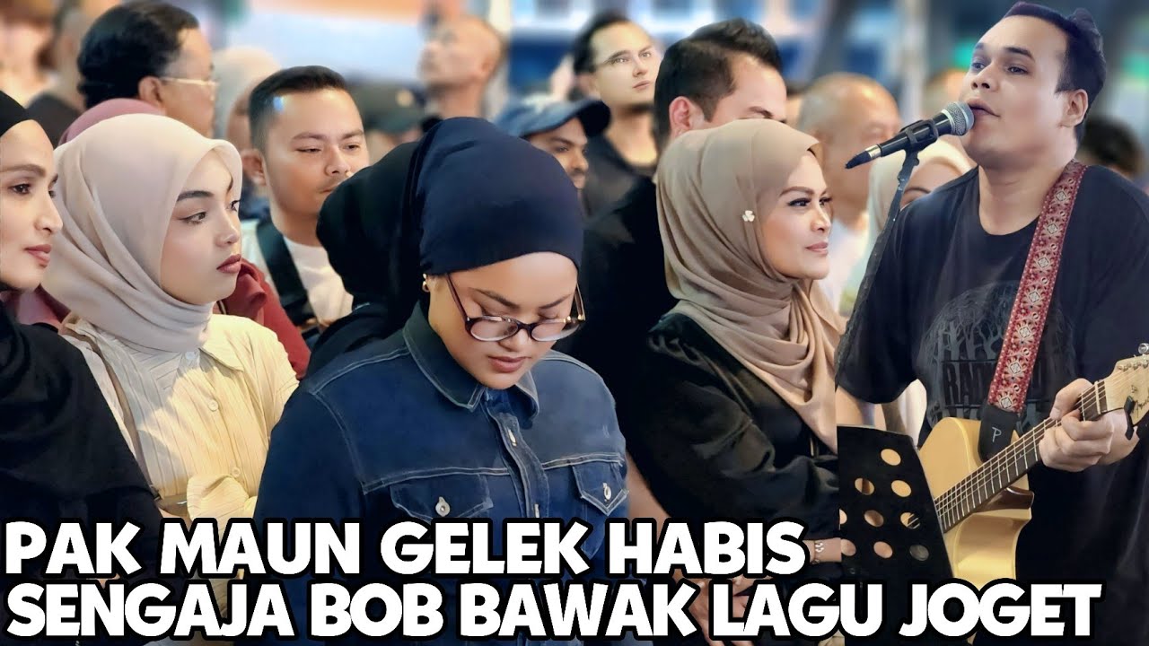 Tak rilek pakcik Dengan makcik Menari Bila Bob bawak Lagu joget | Pelancong ramai layan Busking