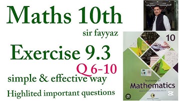 Maths class 10th | exercise 9.3 | NBF | Q no 6 -10 | ex 9.3 | unit 9 | Chords and arcs of a circle