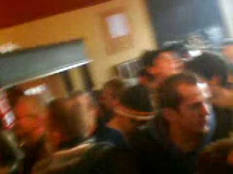 west ham fans at arsenal Drayton Park Pub song abo...