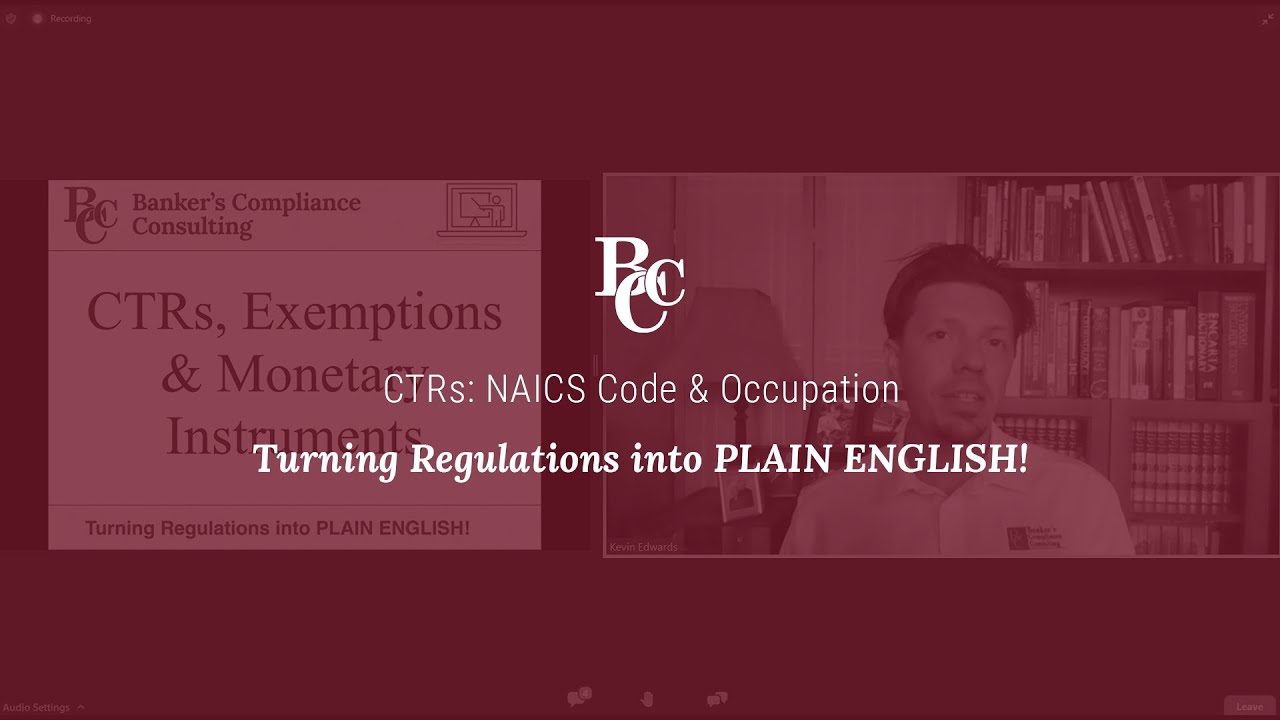 CTRs NAICS Code & Occupation YouTube