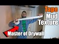 Drywall Tape, Mud And Texture To Perfection | So Easy | THE HANDYMAN |