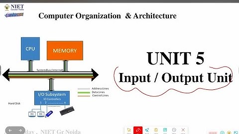 Input output subsystem in computer organization architecture ,input device and output device in COA