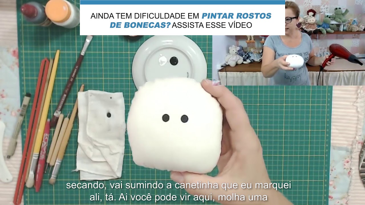 AINDA TEM DIFICULDADE EM PINTAR ROSTO DE BONECA? ASSISTA ESTE VÍDEO