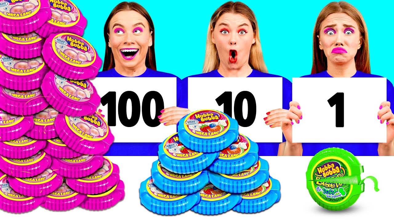 100 Katmanlar Gida Mücadelesi | Komik Yemek Tarifleri BaRaDa Gold Challenge