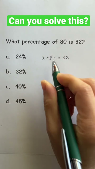 How To Solve Math Percentage Word Problem?