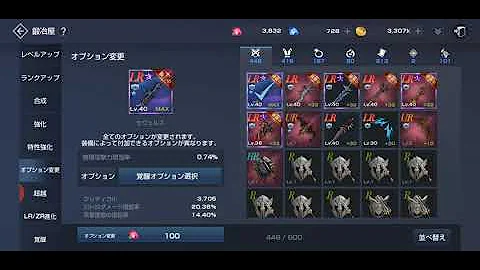 リネレボ 防具オプション