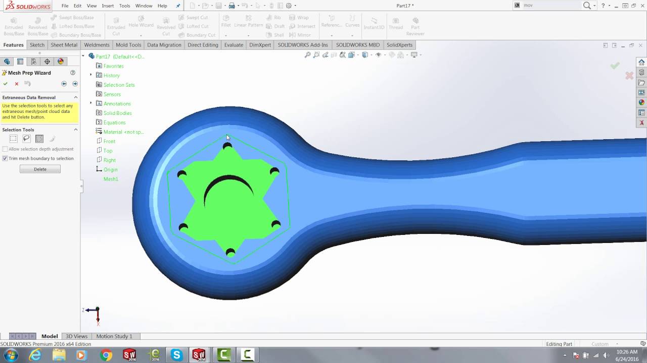 solidworks 2017 working with an stl file solidworks 2017 working with an stl file