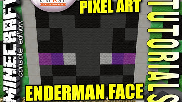 MINECRAFT - PS4 - ENDERMAN FACE PIXEL ART - HOW TO - TUTORIAL ( PS3 / XBOX /PC )  UPDATE