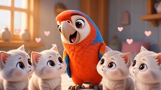 🦜 Talking Parrot Song | Cute 3D Kids Rhyme 🎶🌈 screenshot 3