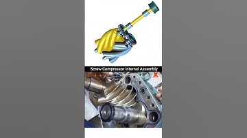 screw Compressor Internal Assembly | how it works #engineering #mechanical #3ddesign #cad
