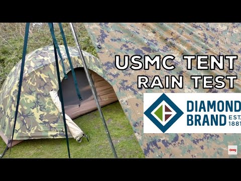This Is One SERIOUS Tent! USMC Combat II Tent Rain Test & Review 