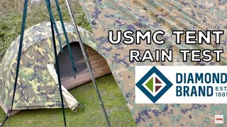 This Is One SERIOUS Tent! USMC Combat II Tent Rain Test & Review