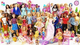 ¡¡ Mi colección de 50 muñecas BARBIE !! Ken, Chelsea y bebés de Mattel