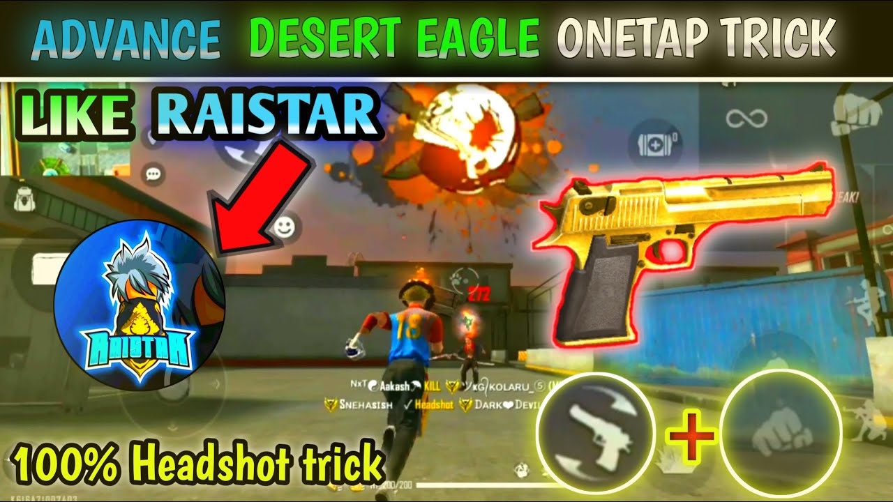 Desert Eagle Secret One Tap Headshot Trick 🔥Like Raistar | Desert Eagle ...