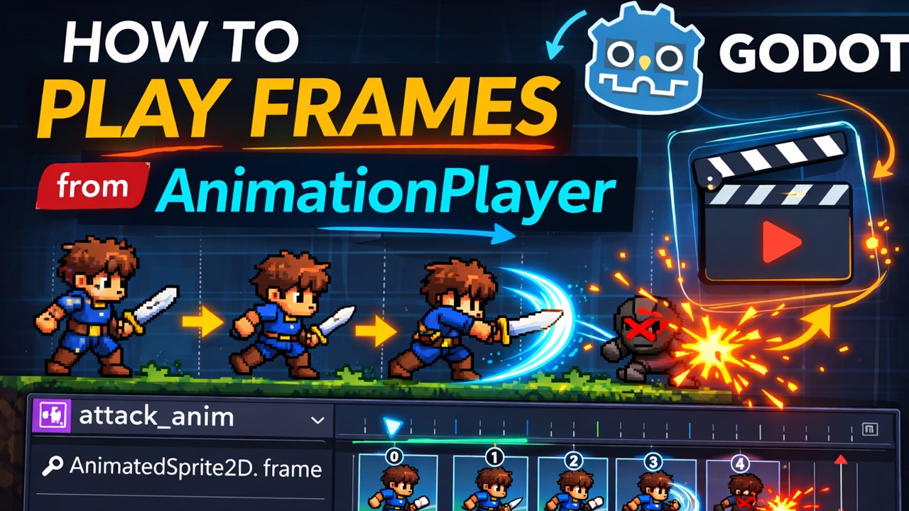 How to Use AnimationPlayer for Frame Animations in Godot ( Beginner ...