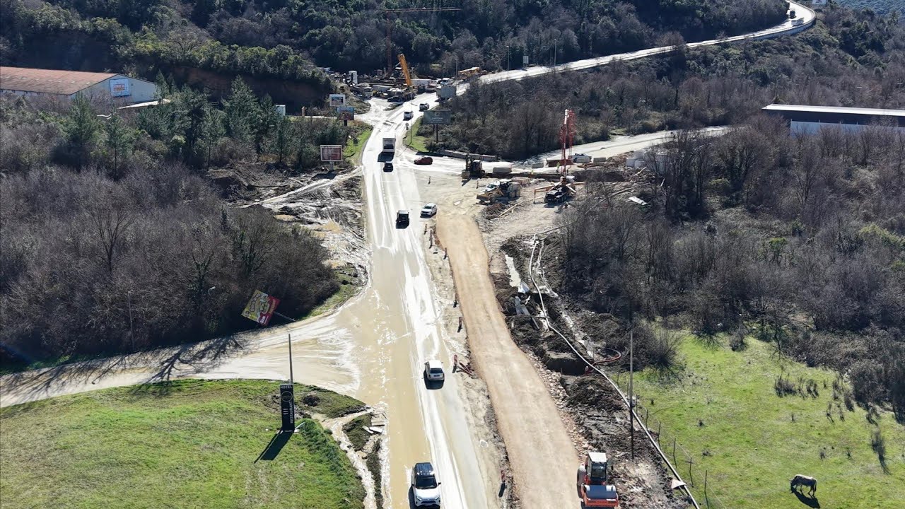 Tivat-Budva (Jaz) brza saobraćajnica - dron video