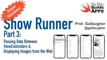 Showrunner - Part 3 (pass data between view controllers & getting images from the web)