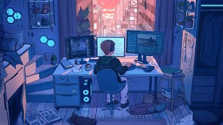working late.  lofi synth vibes