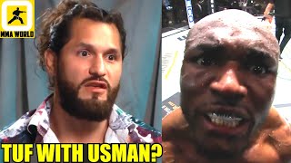 Jorge Masvidal reacts to Kamaru Usman saying he will stop him in their rematch,Burns on his loss