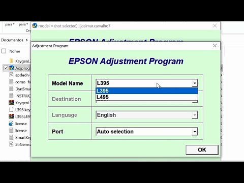 video Reset da impressora Epson L395 ou L495 de forma fácil, rápida e sem mudar data