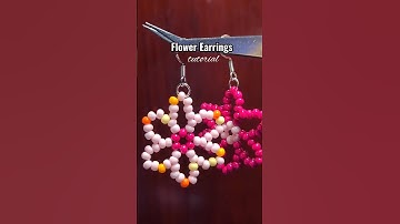 Flower earrings #beadedjewelry #tutorial #diy #preppy