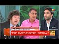 Milei se cruza con periodista que defiende al Banco Central, América TV- 22/09/21