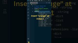 Day 24: Insert an Item Anywhere in a Python List 🤯 #shorts