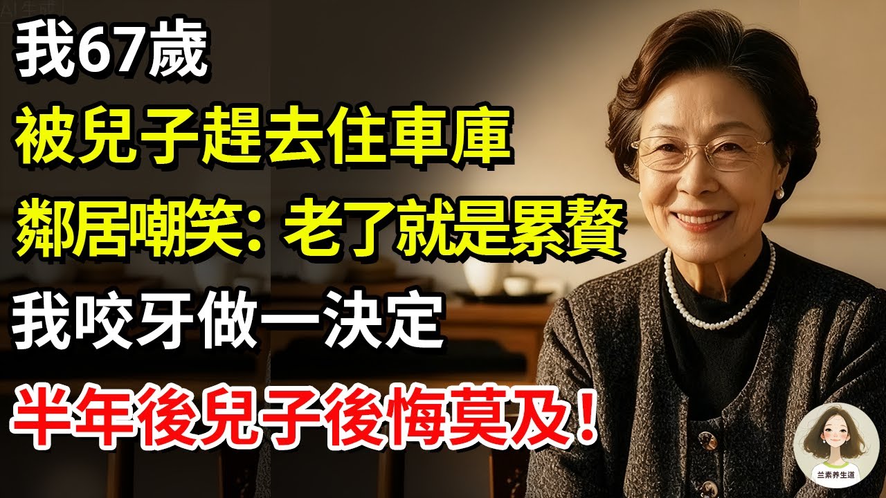 我67歲，被兒子趕去住車庫，鄰居嘲笑：老了就是累贅！我咬牙做一決定，半年後兒子後悔莫及！#兰素养生道#康養人生道#上了年紀該明白的事 #養老 #聰明老人 #長壽秘密 #延壽 #長壽 #晚年幸福