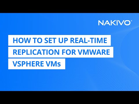 How to Set Up Real-Time Replication for VMware vSphere VMs