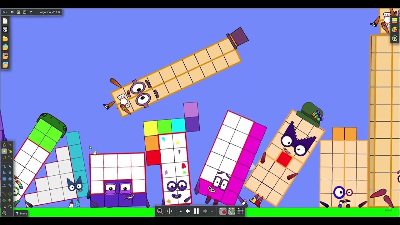 Numberblocks 0 to 1000000 battle 25 in algodoo no sound youtube