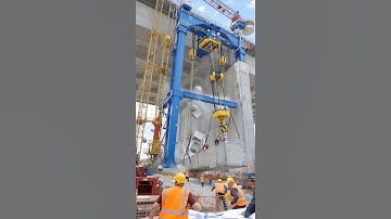 Terrifying Scene: Bridge Crashes Down, Workers Run for Safety! #shorts  #bridgecollapse #heavycivil