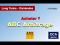 Dca watch  actions  acheter abc arbitrage  27102023