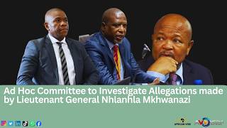 Ad Hoc Committee to Investigate Allegations made by Lieutenant General Mkhwanazi, 10 September 2026