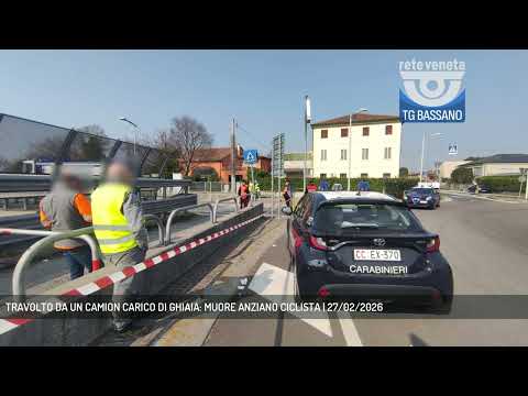 Video TRAVOLTO DA UN CAMION CARICO DI GHIAIA: MUORE ANZIANO CICLISTA | 27/02/2026