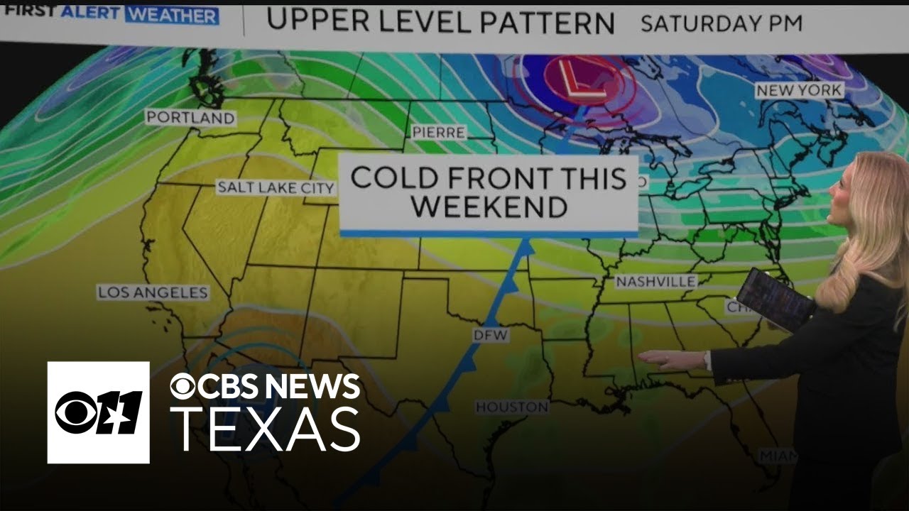 Sunny and breezy in DFW before weekend cold front - YouTube