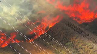 Oklahoma City firefighters battling wildfire near Reno Avenue and Council Road