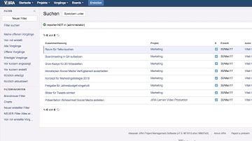JQL-Suche - Keywords and Operator - Atlassian Jira lernen Video #28-1