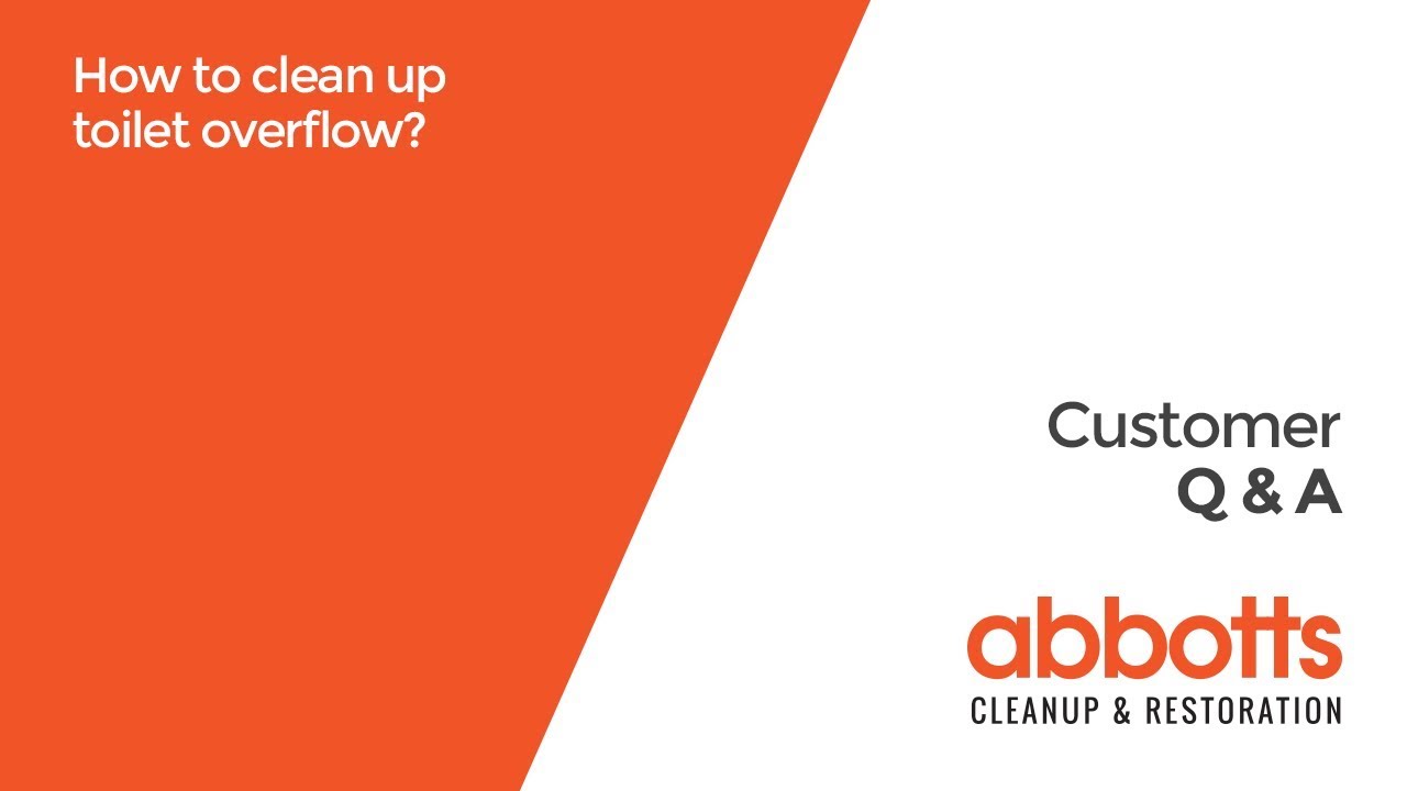 How to cleanup toilet overflow?