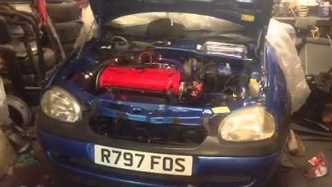 Vauxhall corsa red top c20xe first start