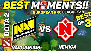 NaVi Junior vs Nemiga - HIGHLIGHTS - European Pro League S18 | Dota 2