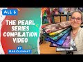 The Pearl Series ❤️💛💚🩵💜🤍ALL 6 COMPILATION VIDEO❤️💛💚🩵💜🤍 #fluidart by #marjoleinart