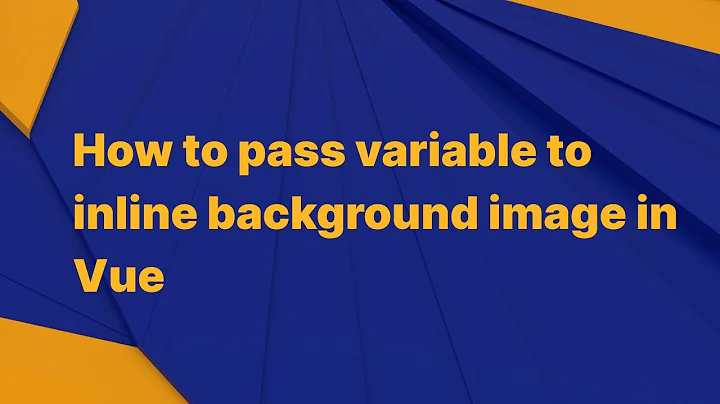 How to pass variable to inline background image in Vue